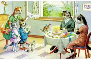 Очаровательные открытки про котиков из 1950-х
