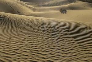 
        Песчаные дюны взаимодействуют друг с другом, направляя поток песка            