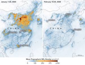 Загрязнение от китайского производства: до и после начала эпидемии