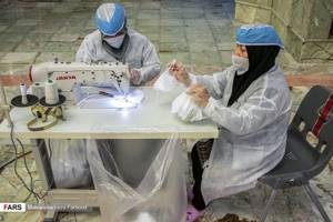Зеркальную мечеть Шах-Черах в Иране временно используют для пошива медицинских масок