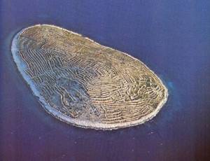 Остров в виде гигантского отпечатка пальца