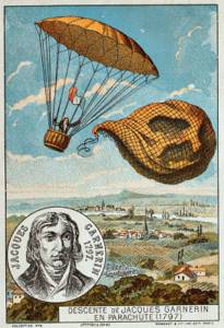 223 года назад человек впервые в истории спрыгнул с парашютом с воздушного шара и с высоты 1 км