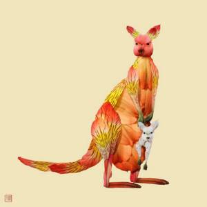 Цветочные фигурки животных от Раку Иноуэ