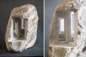 Миниатюрные архитектурные пространства из мрамора и камня