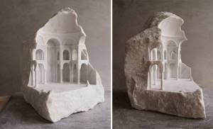 Миниатюрные архитектурные пространства из мрамора и камня