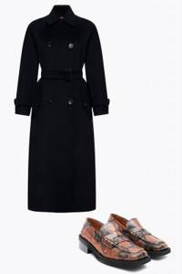 Самое универсальное сочетание весны: длинное пальто и лоферы, как у Кэти Холмс